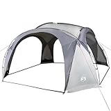 Gecheer Profi Partyzelt UV-beständig Wasserbeständig Pavillon Festzelt Gartenpavillon Gartenzelt Garten Zelt Bierzelt Weiß und Grau Wasserdicht