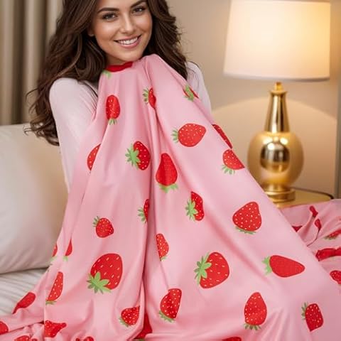 KFUBUO Cooling Blankets for Hot Sleepers Double Sided Lightweight Summer Thin Blanket Cool Twin Blanket Ice Travel Blanket for Night Sweats(60x80 Inches) Cover