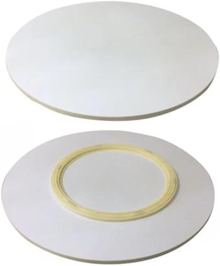 Large Wood Rotating Serving Tray for Dining Table, 30in 36inch Wooden Lazy Susan Turntable Organizer, Round Tabletop Decorative Rotating Tray(Beige,30inch(80cm))