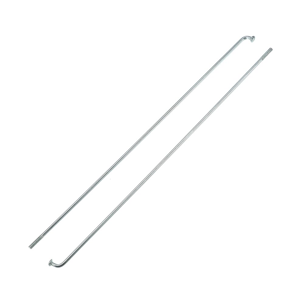 40 Rayons Vélo Électrique 13G 2.3mm 252mm J-Bend Acier Carbone – Argent Avec Mamelons