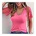 evernight-casual-manga-corta-de-las-mujeres-encaje-semi-camiseta-sheer-cuello-redondo-tops-camisas-slim-fit-ahuecado-de-tres-cuartos-de-la-manga-de-la-blusa3xl
