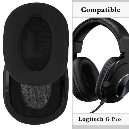 Linkidea Reemplazo de Almohadillas para Auriculares Logitech G Pro, G Pro X, G433, G233, Almohadillas de Gel Refrigerante Negro miniatura 2