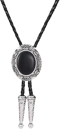 Hommes Western Cowboy Fleur Collier Cravate En Métal Turquoise Costume Chemise Bolo Cravate[~218