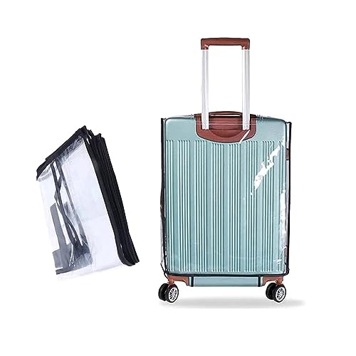 Image of Safeit 77cm - 81cm (28 inch) Heavy PVC Plastic Transparent Protective Trolley Suitcase Cover for Hard /Soft Body Suitcases Luggage Bags