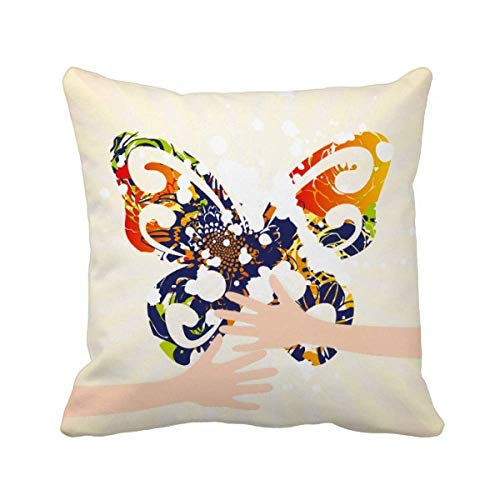 Coussin floral graffiti orange pour sublimer votre fauteuil de salon