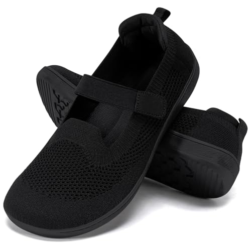 Women's Barefoot Mary Jane Flats Dance Shoes Wide Toe Breathable Lightweight Walking Shoes Slip On