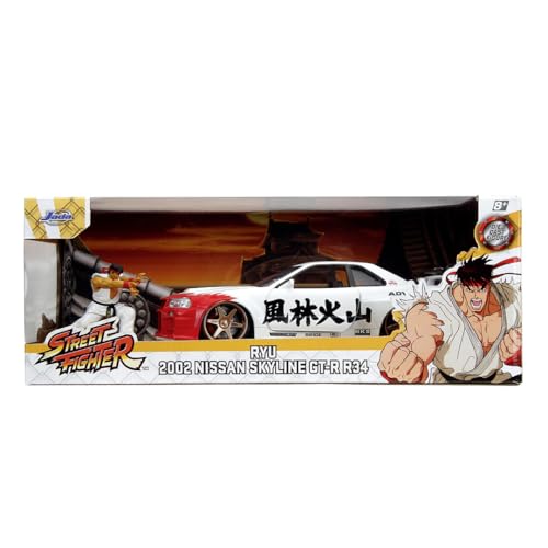 Jada Street Fighter Ryu 1:24 Nissan Skyline Gtr - 6