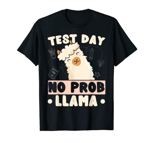 Test Day No Pron-Llama Test Day Teacher Design for a Men Women T-Shirt