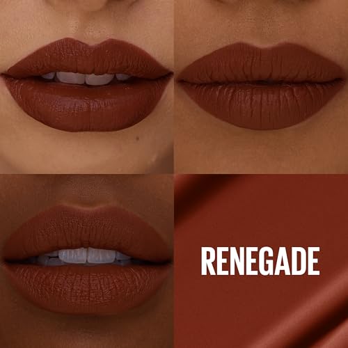 Image of MAYBELLINE Super Stay Matte Ink Liquid Lipstick Makeup, Long Lasting High Impact Color, Up to 16H Wear, Renegade (Intense Warm Brown)