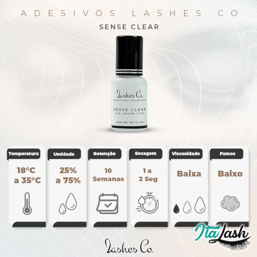 Cola Sense Clear Lashes Co adesivo extensão de cílios