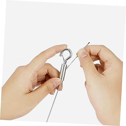 Image of 2pcs Heavy Duty Stainless Steel Wire Hangers Kit for Picture Hanging Tie Wire Hooks Easy Installation