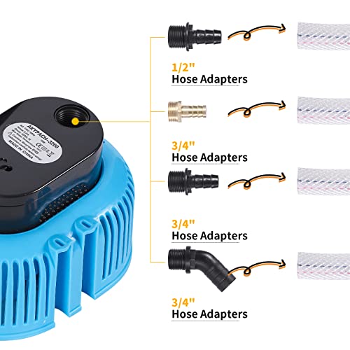 Akypach WATER PUMP FOR POOL DRAINING Pool Cover Pump Above Ground Water Removal Pump Swimming Pool Draining thumb #4