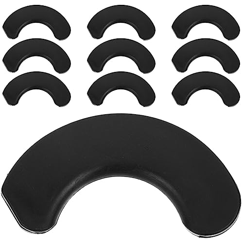 Angoily 10pcs Gym Equipment Dumbbells Protection Cushion Fixation Weightlifting Pad Dumbbell Pad for Women Dumbbell Padding Dumbbell Padded Grip Crescent Moon Fitness Plastic Mat