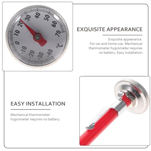 VORCOOL アウトレット エアコン温度計 アナログ A/C 機械式温度計 アナログ表示 エアコン吹き出し口 温度測定 -40~70℃ R134A エアコン吹き出し口入り温度 MT20 メーターカー飾り 温度管理用 [1]