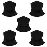 Neck Gaiter Face Cover Scarf, Women Men Cool Breathable Wind-Proof for Fishing Hiking Running Cycling Outdoors Face Mask Black