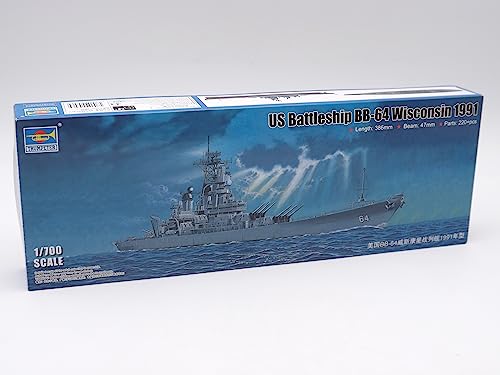 Maquette USS Wisconsin BB 64 1991 Trumpeter 05706 au 1/700 | Kit de collection d'exception