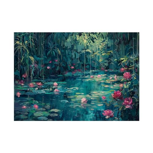 Peinture de paysage imprimée WODJEM tableau moderne 40x60cm sans cadre toile