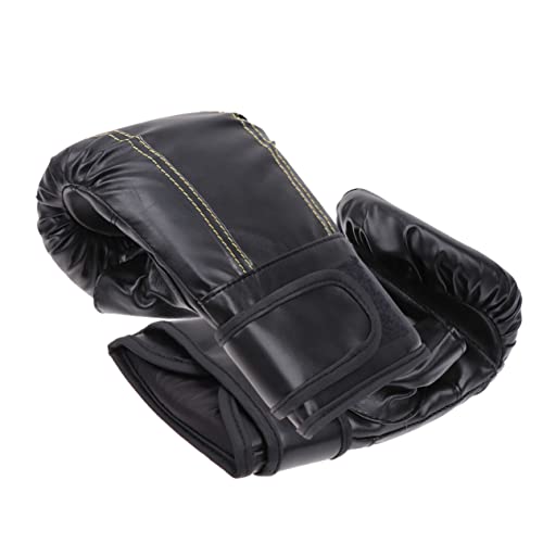 Guantes PU para taekwondo y kickboxing negro con almohadillas de mano resistentes