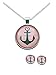 Produktbild JulieAnn Schmuckset Ohrringe und Halskette Maritim Stil Anker motiv in verschiedenen Farben