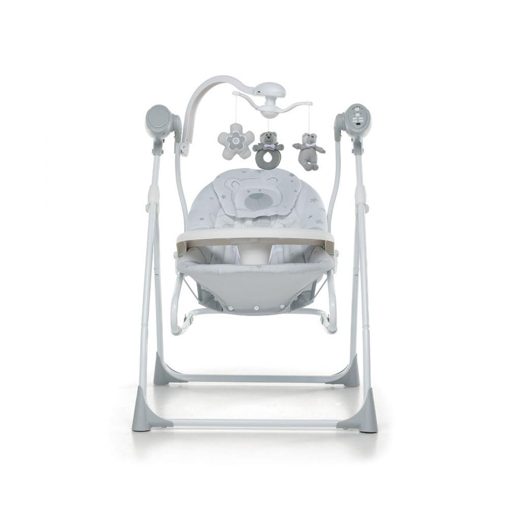 Foppapedretti Sdraietta Altalena Carillon, Dondolo Musicale con Melodie, per Bambini dalla nascita a 9 Kg, Dispositivo di Movimento della seduta, Telecomando per attivazione a distanza, Dolcestella