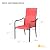 VICLLAX Stackable Patio Chair Set of 2, Lawn Chairs with High Back, Outdoor Dining Chairs for Outside, Poolside and Garden, Red