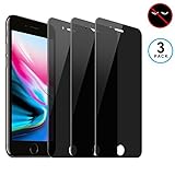 [3-Pack] Magicmoon iPhone 8 / 7 Privacy Screen Protector, Premium Anti-Spy Tempered Glass Film for iPhone 8 / 7 4.7 Inch - Black