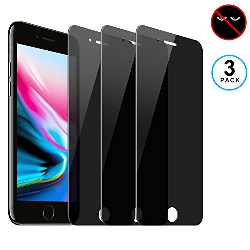 [3-Pack] Magicmoon iPhone 8/7 Privacy Screen Protector, Premium Anti-Spy Tempered Glass Film for iPhone 8/7 4.7 Inch - Black