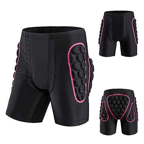 Shorts de proteção de quadril, Andoer Calções de proteção para quadris femininos acolchoados Armadur