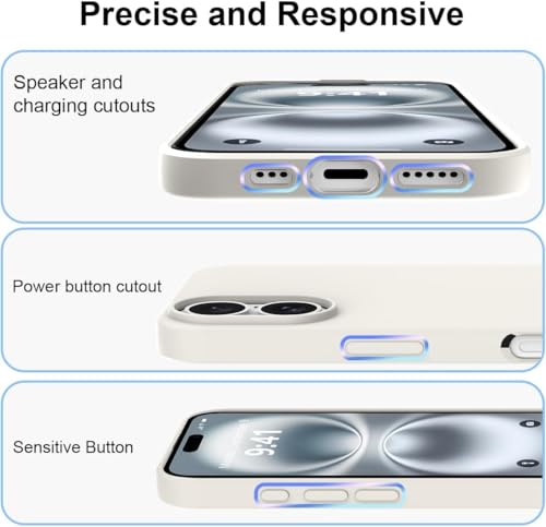 Image of Back Cover Compatible with iPhone 17 Case (6.3) Soft Touch Slim Liquid Silicone Full Protection Shock Proof Back Cover for iPhone 17 (SC White)