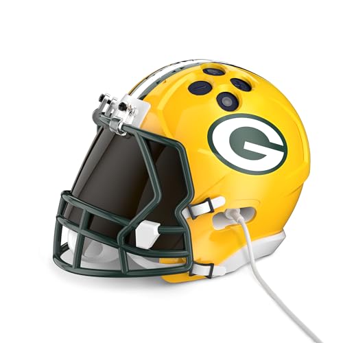 Image of NFL Echo Dot Bundle: Includes Echo Dot | Deep Sea Blue and Limited-Edition NFL Helmet Stand | Green Bay Packers