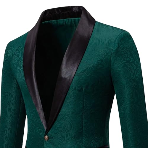Men's Elegant Jacquard Suit Jacket Casual Style Party Slim Fit Blazer Wedding Dinner Stylish Sport Coat2