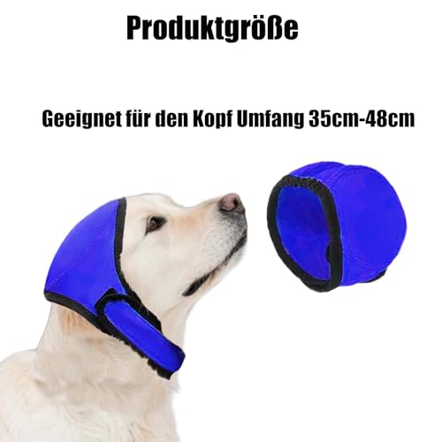 Gehörschutz Hund,Gehörschutz Für Hunde,Ohrenschutz Hund,Geräuschdämpfende Ohrhülle Zum Schutz des Haustierhörens Bei Lauten Geräuschen Wie Feuerwerk, Donner Und Anderen(Blau)