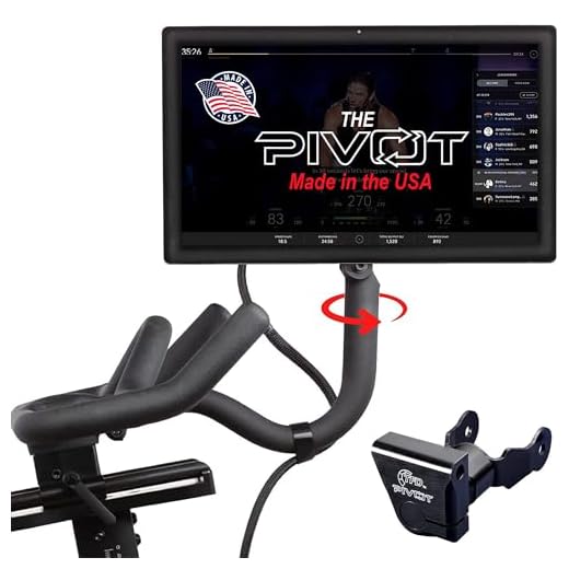 The Pivot for Peloton Bike Screens, Made in USA - 360 Degree of Movement Adjuster | Easily Adjust & Rotate Your Peloton Monitor | Peloton Accessories by TFD