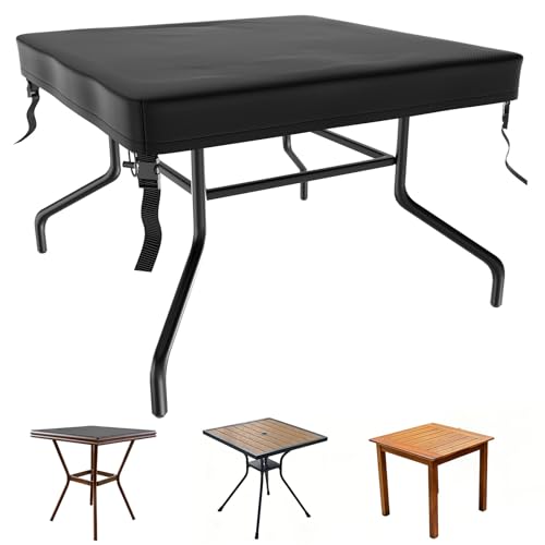 M METERXITY Square Patio Table Cover 36in L x 36in W x 4in H, Black
