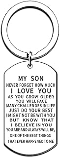JMIMO Son Gifts Son Keyring from Mum Dad Inspirational Gifts for Son Birthday Christmas Gifts