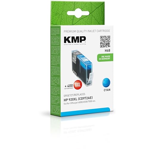 KMP Tintenpatrone passend für HP 920XL Cyan (CD972AE) - H68 - für HP OfficeJet 6000 6000 Wireless 6000 Special Edition, 6500 6500 A 6500 A Plu... etc.