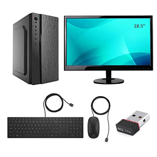 Entwino Core i5 650 Computer 500 GB 120 GB SSD Harddisk 8 GB RAM 19 Inch LED Screen Windows 10 and Microsoft Office Trial Version with USB WiFi, Assembled Computer for Online Class and Office Work Entwino Core i5 650 Computer 500 GB 120 GB SSD Harddisk 8 GB RAM 19 Inch LED Screen Windows 10 and Microsoft Office Trial Version with USB WiFi, Assembled Computer for Online Class and Office Work