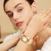 NICEIGHT 18K Gold Plated Chunky Bangle Bracelets for Women - Wide Cuff Bangle Bracelet Hammered Minimalist Thick Gold Wrist Wrap Bracelets S1 #2