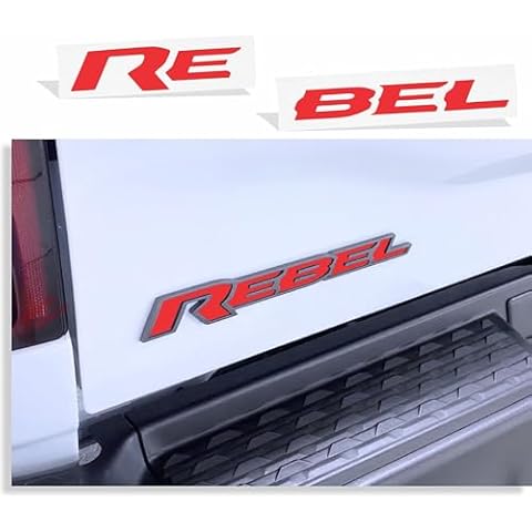Reflective Concepts Rebel Tailgate Emblem Inlay Decal Sticker - 2019-2025 Ram 1500 Rebel - (Color: Gloss Red) Cover