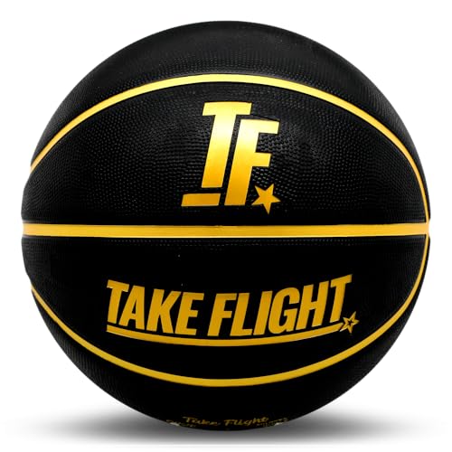 A Plus Collectibles TAKE Flight Basketball, Advanced Grip HIGH Performance, Official Basketball (Black Knights, Youth (Size 5))