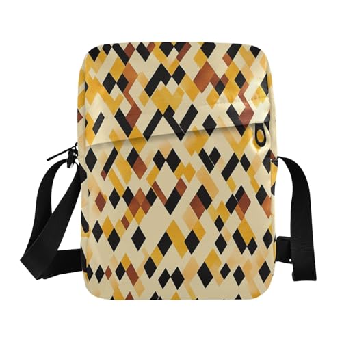 messenger bag mens shoulder bag Cross Body Purses Adjustable Strap for Casual Casual- Yellow Terracotta