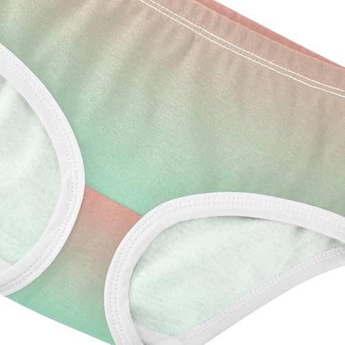 Joisal Girls Underwear Toddler 2t Cotton Cute Panties Girl Designer Underpants Briefs Coral Pink Aquamarine Gradient4