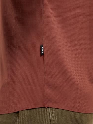 Image of THE BEAR HOUSE Men's Solid Slim Fit Water Repellent Performance Shirt