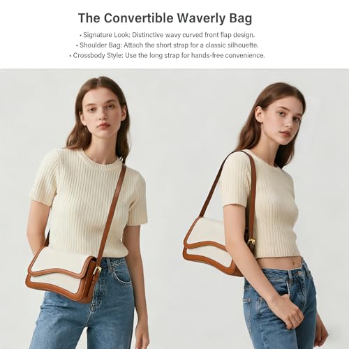Image of Amszke Shoulder Bag for Women Y2K Crossbody Purse PU Leather Underarm Handbag 2 Adjustable Strap for Daily Commute Travel