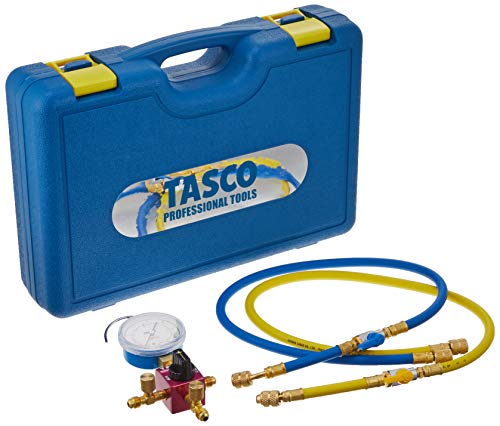イチネンTASCO TA123CV-1 ボールバルブ式シングルゲージマニホールドキット