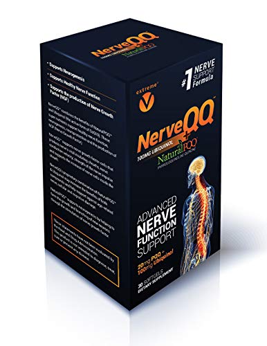 NerveQQ Ultra Advanced Neuropathy Nerve Support Formula. 100mg of Ubiquinol (QH) Plus Natural PQQ 20mg (Vegetarian Softgels)
