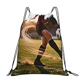 CNTDBU Power Shot Kick - Mochila grande impermeable y ligera para deportes de gimnasio, mochila casual con cordón para viajes, senderismo