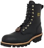 Chippewa Men's Paladin 8'' Waterproof Insulated Steel Toe Logger, Black - 8.5 M