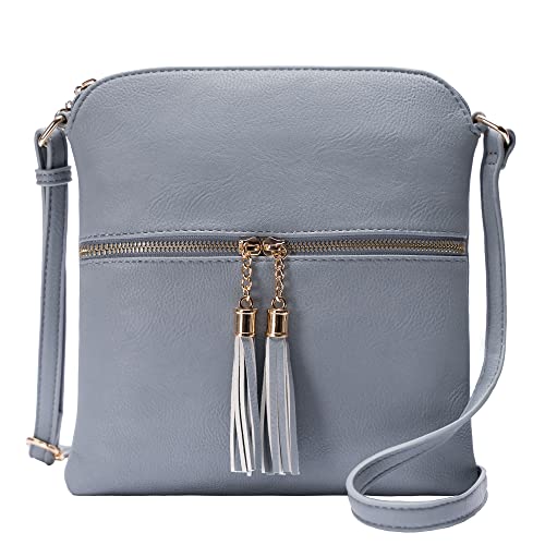 Image of Solene Womens Lightweight Medium Crossbody Purse with Tassel, Perfect Size Crossbody Bags for Daily Use, travel