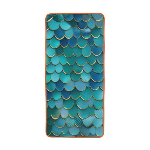 Toalla de baño de terciopelo coral de alta calidad con elegante diseño de sirena para spa 3